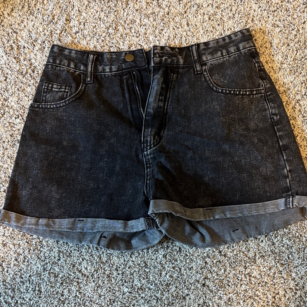 Classic Black Denim Women's Shorts